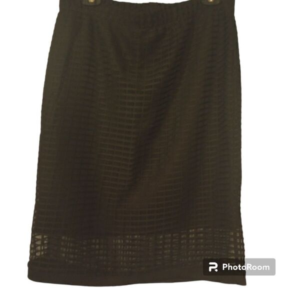 Ashley Stewart mesh overlay elastic waist skirt - Picture 1 of 11